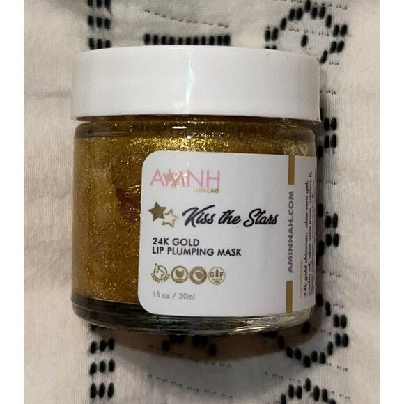 AMNH SKINCARE  Kiss The Stars 24K Gold Lip Plumping Mask - Picture 4 of 4